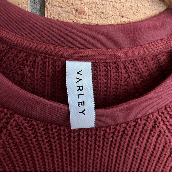 Varley Matteson Knit Sweater Russett Brown Anthropologie Long Tunic Knit XS - Picture 3 of 8